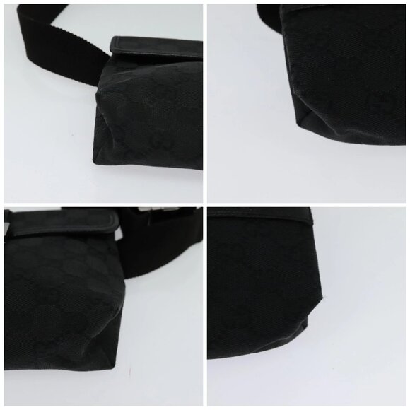GUCCI GG Canvas Waist bag Black Silver 131236 Auth nb108 - Picture 14 of 16